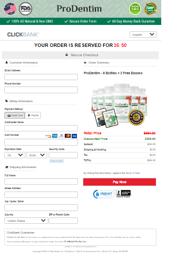 ProDentim Secured Checkout Form